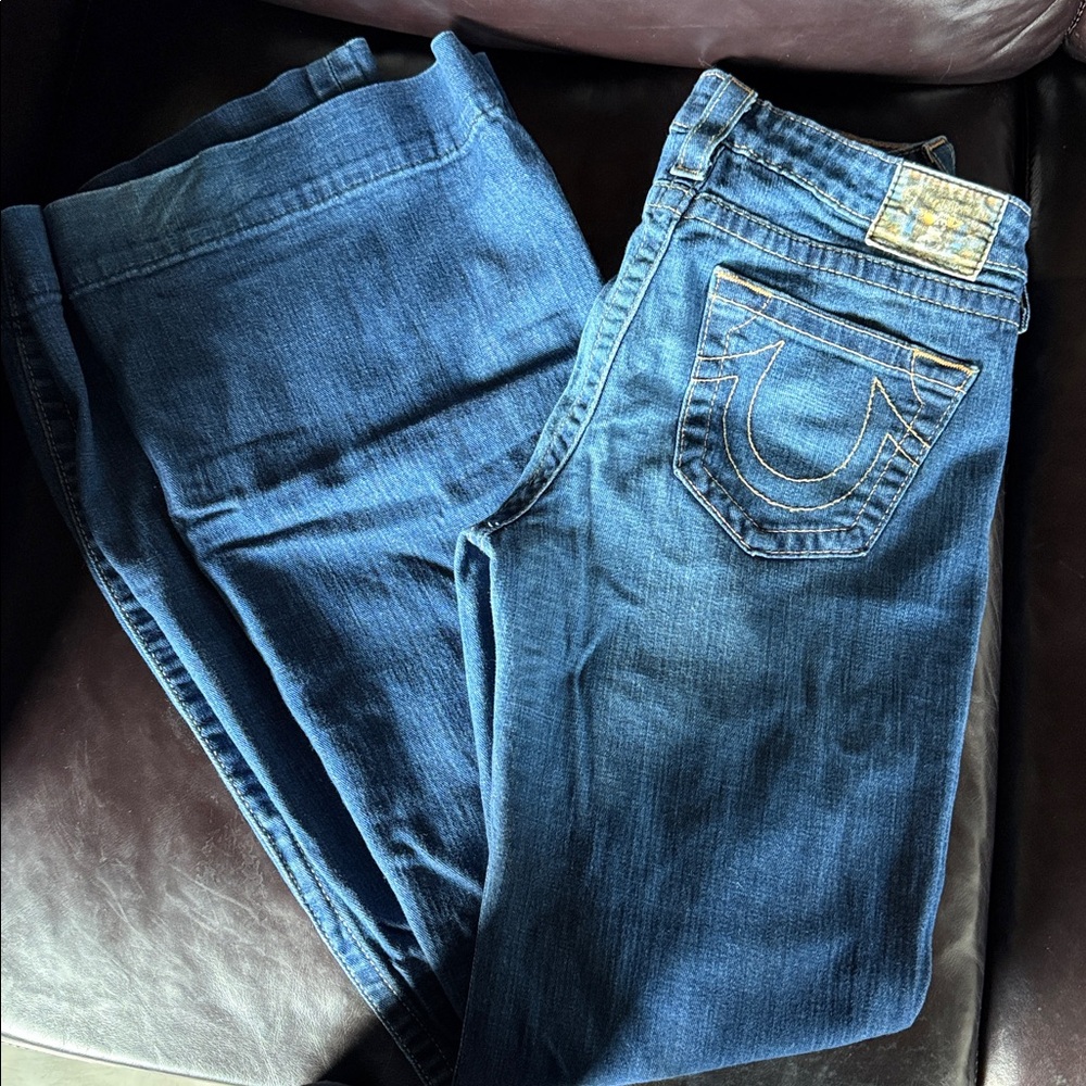 True Religion Blue Flare & Wide Leg Jeans